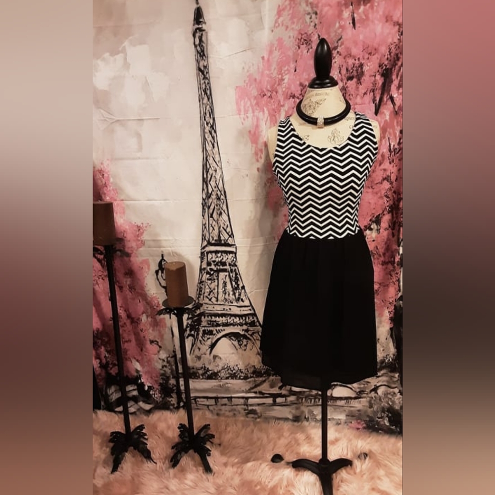 Xhilaration brand dress size L Black and white color.